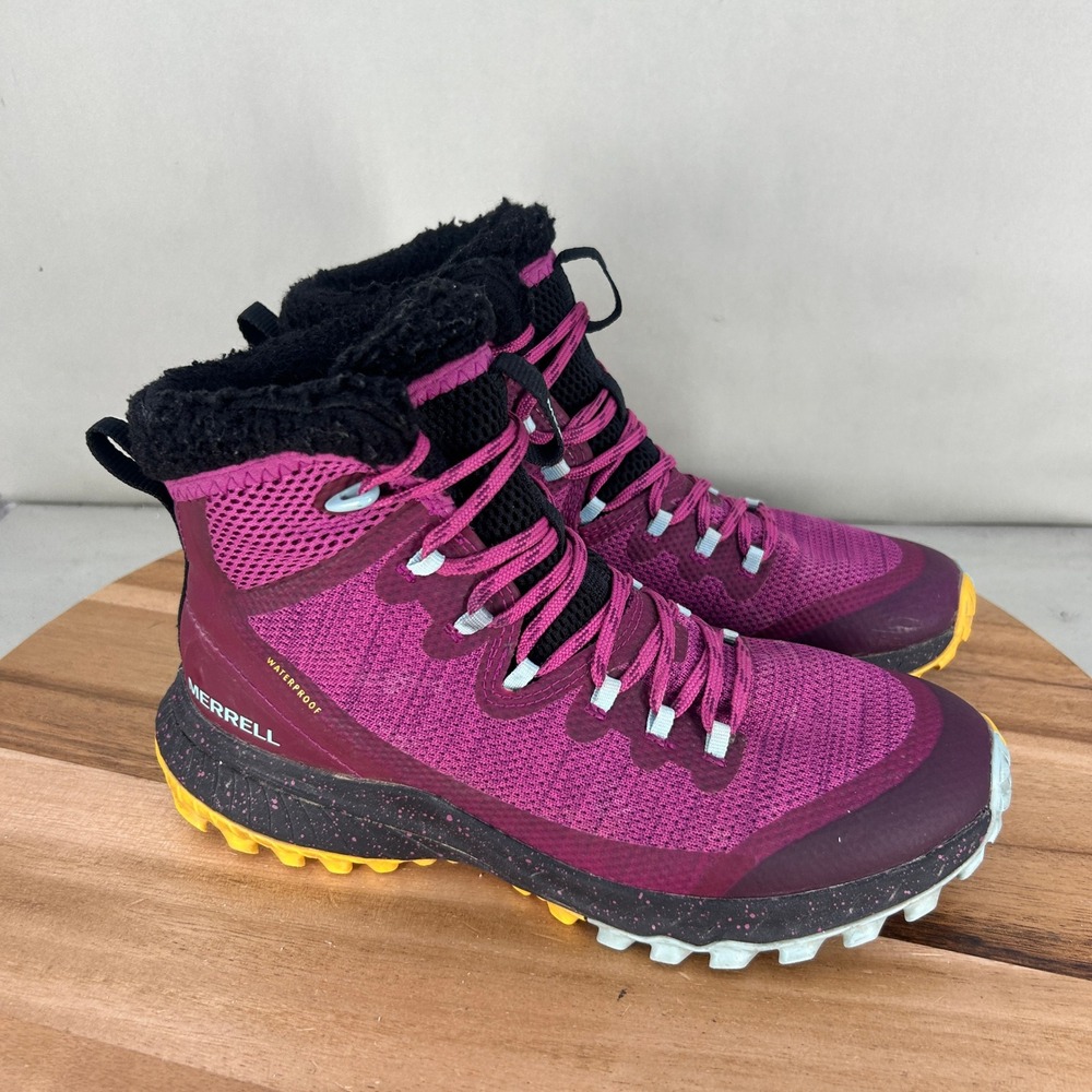 Merrell Womens Antora Sneaker Boot Waterproof Burgundy J003124 Size 7.5